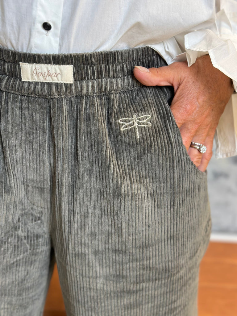 Gaspar 2510904 Honolulu corduroy pants grey