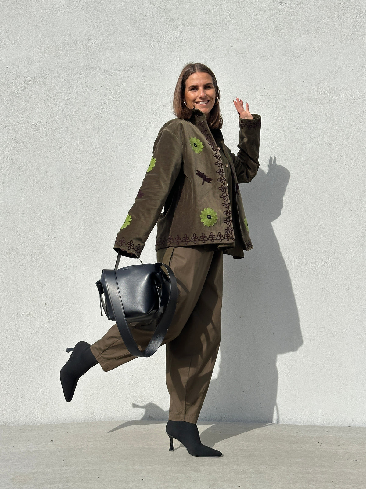 Gaspar 2607505 Utah short velvet jacket olive