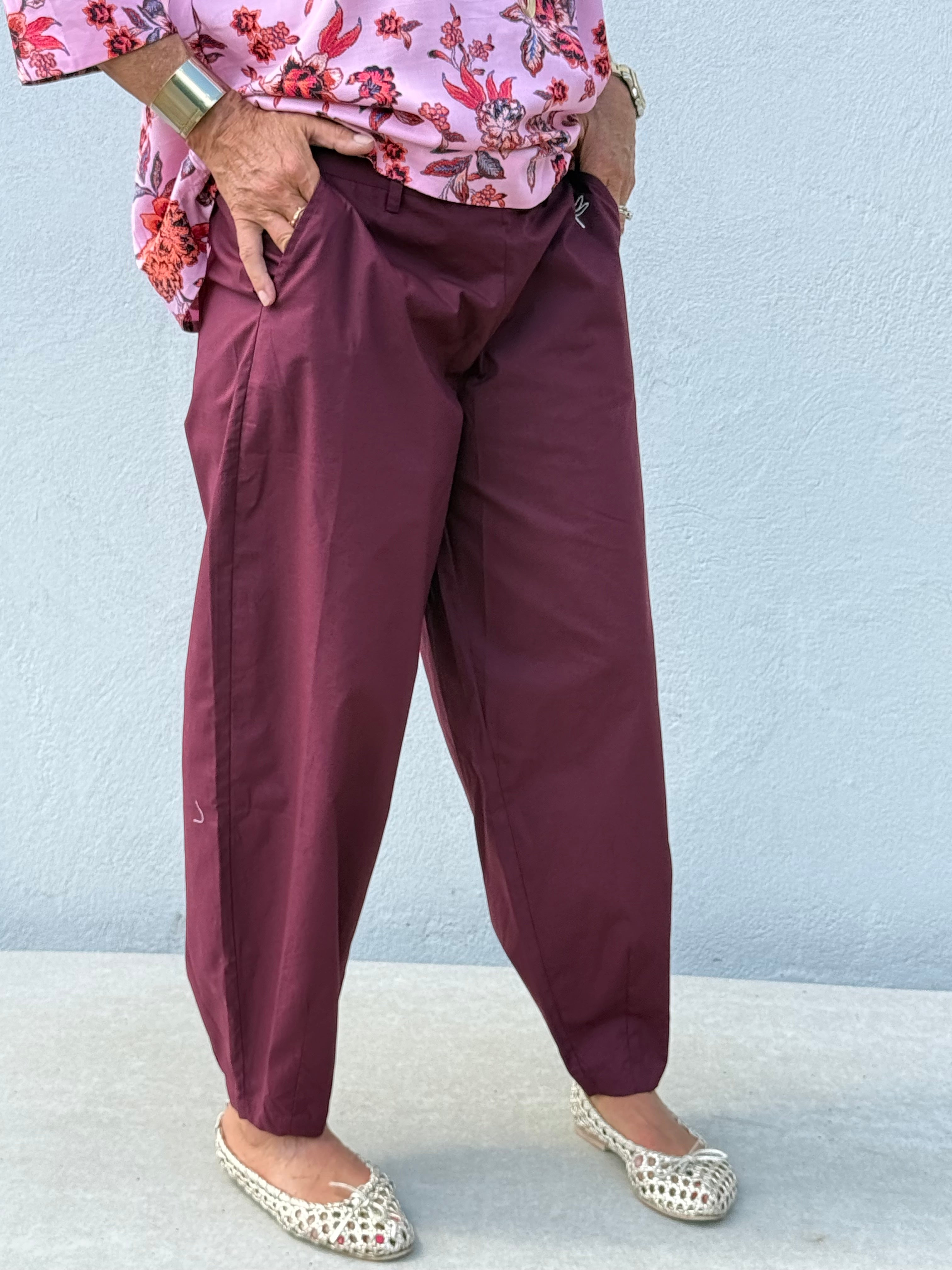 Gaspar 2510922 Colorado poplin pants plum
