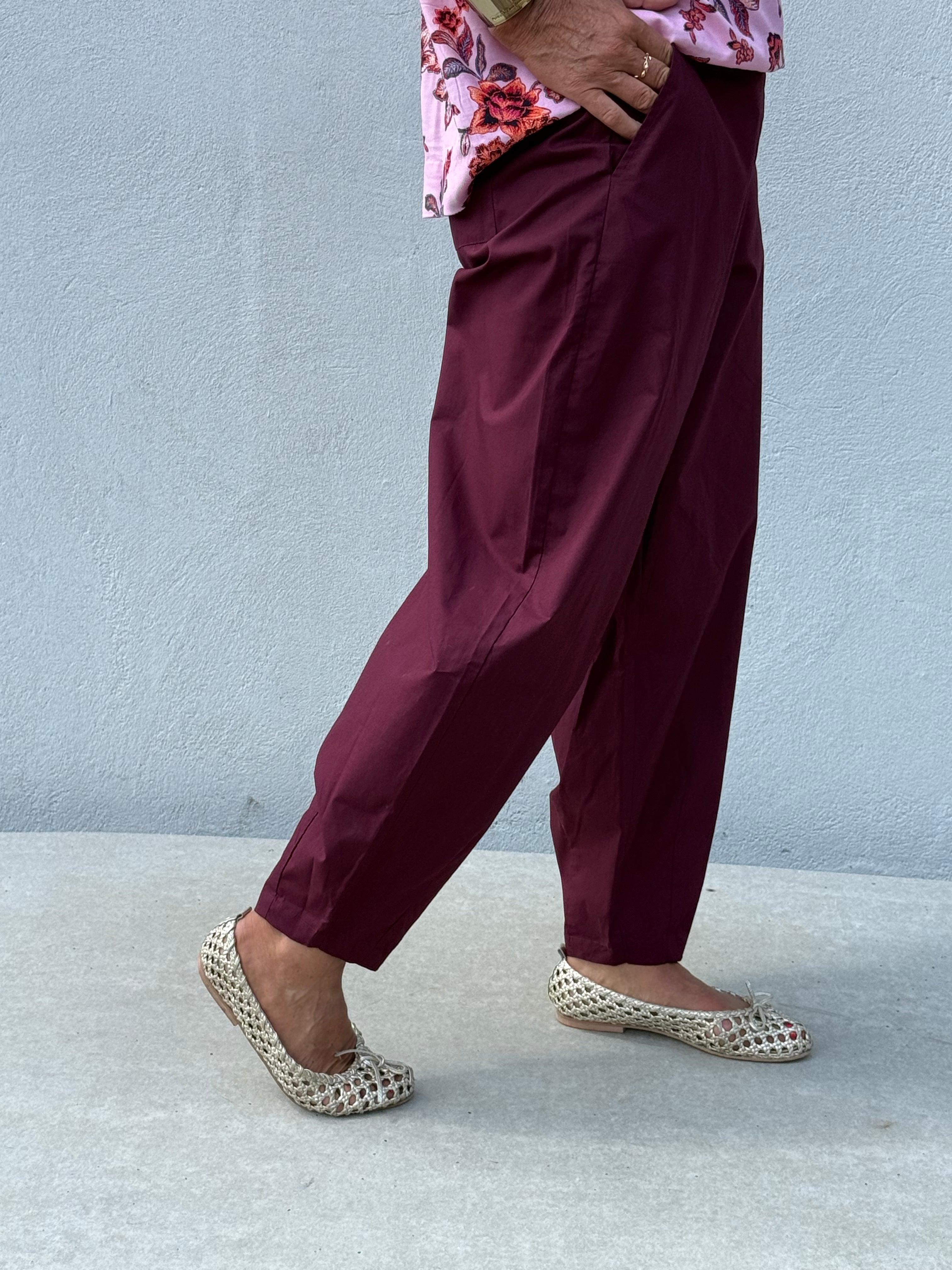 Gaspar 2510922 Colorado poplin pants plum