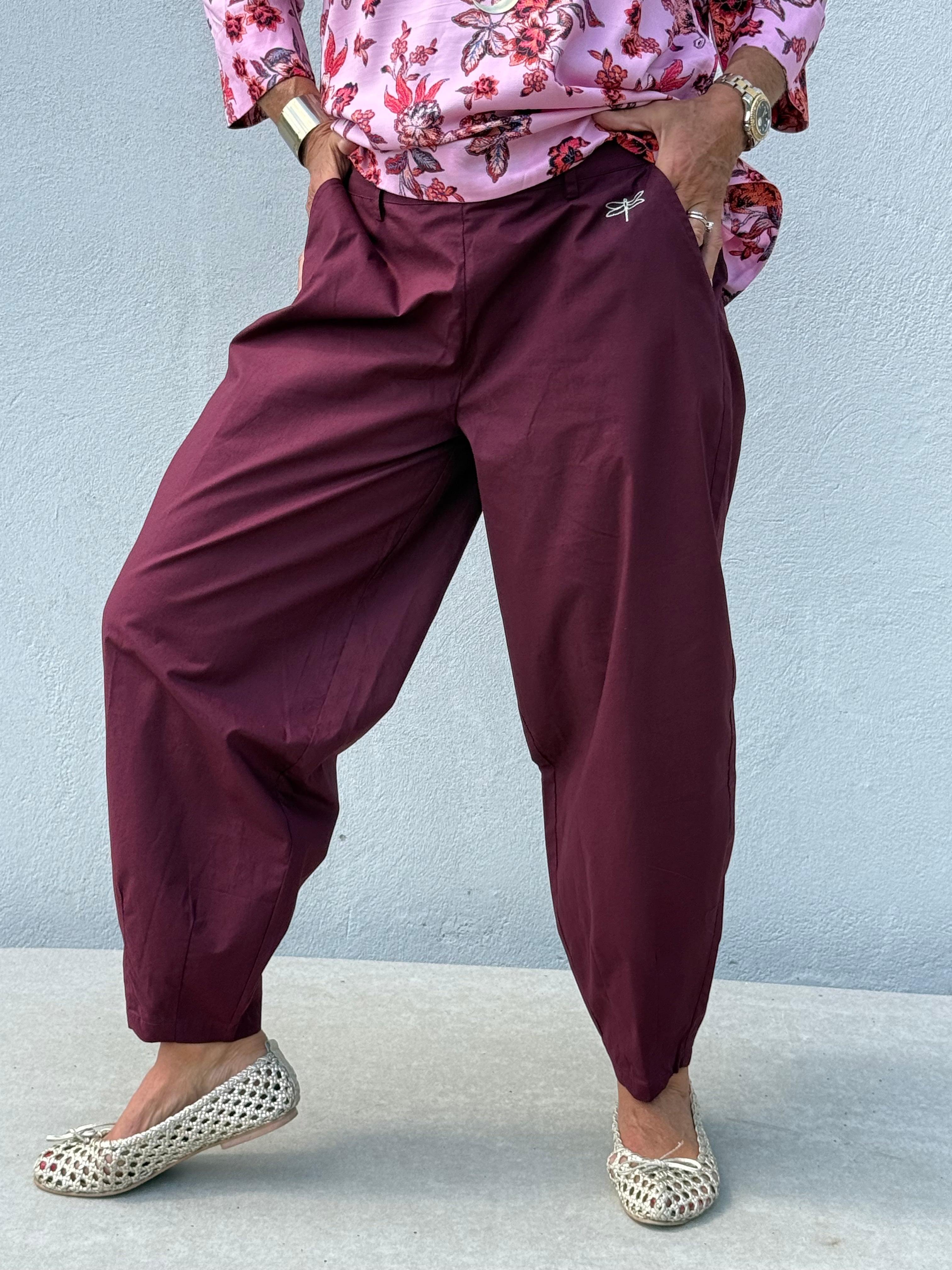 Gaspar 2510922 Colorado poplin pants plum