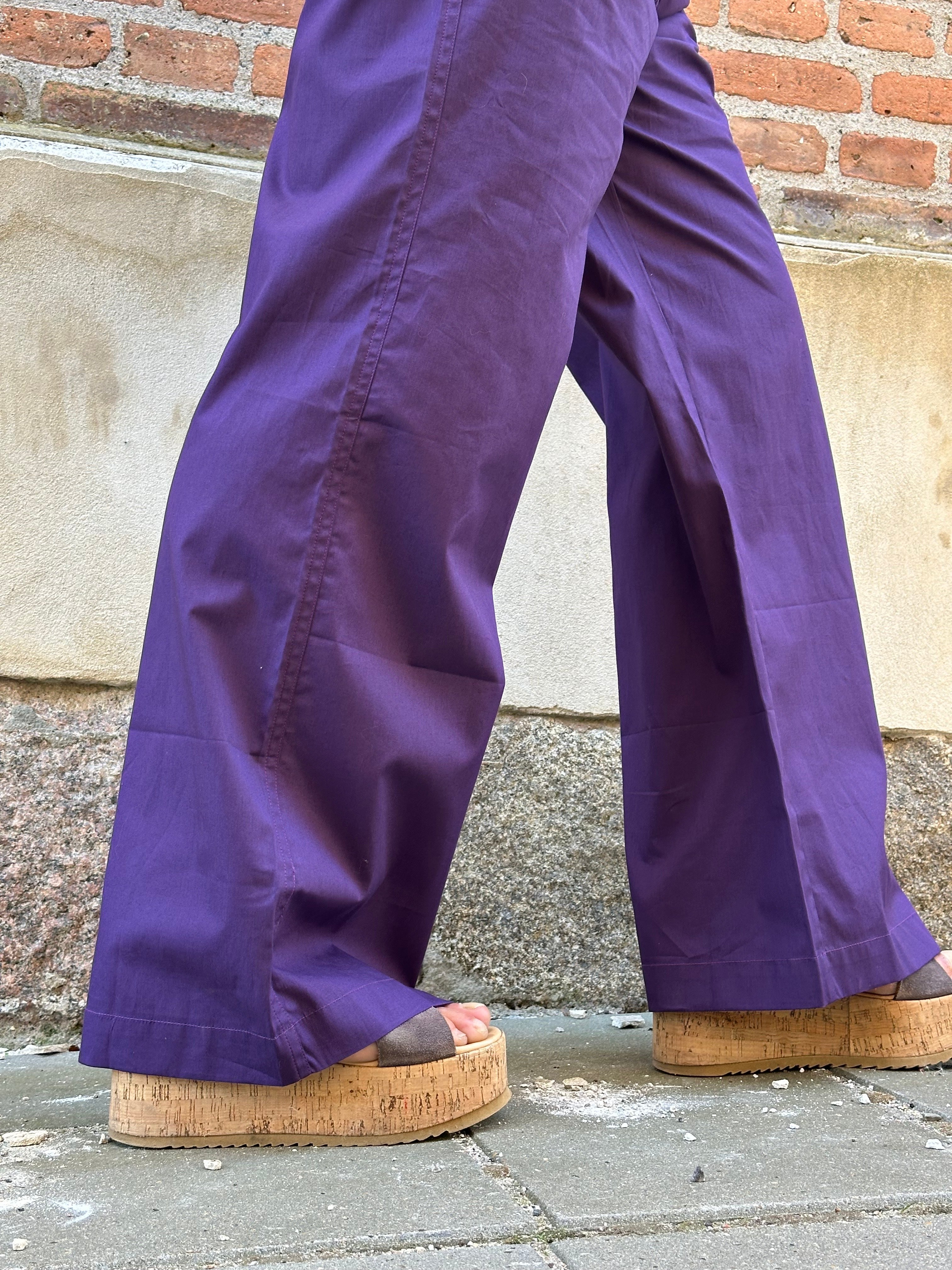 Gaspar 2510925 Honolulu poplin pants purple