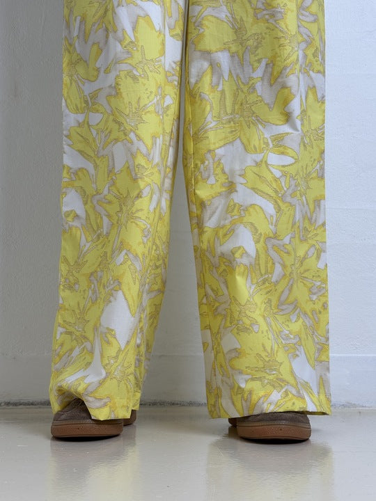 Gaspar 2510926 Honolulu flower pants yellow