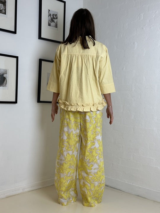 Gaspar 2510926 Honolulu flower pants yellow