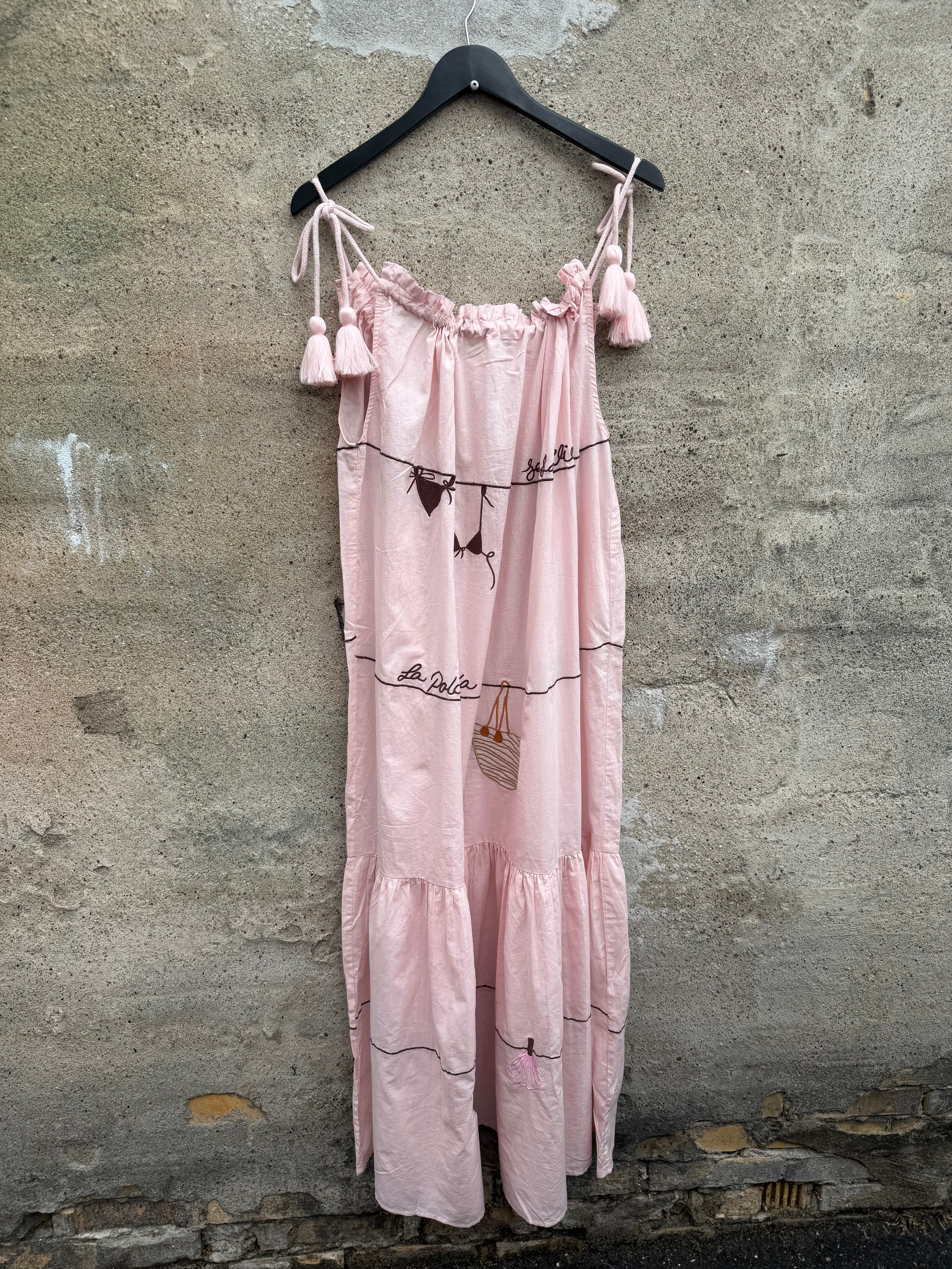 WAUW Gitte 10223 dress embroidery light pink
