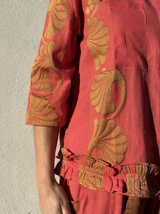 Gaspar 2601303 Vigo jacquard coral