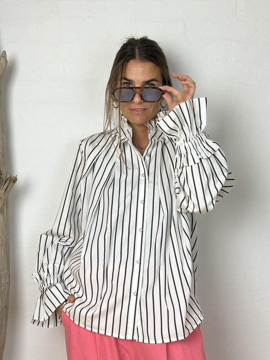 Gaspar 2601307 Himalaya stripe shirt white