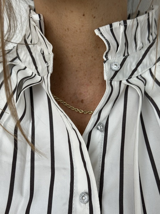 Gaspar 2601307 Himalaya stripe shirt white