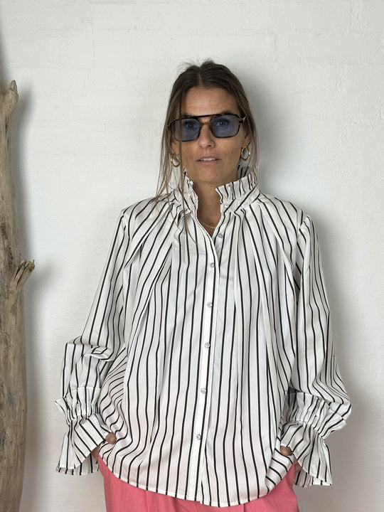 Gaspar 2601307 Himalaya stripe shirt white