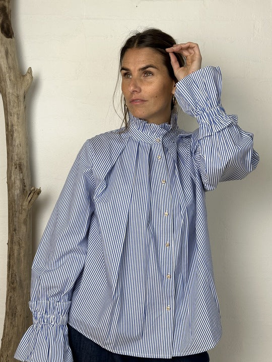 Gaspar 2601308 Himalaya stripe shirt blue