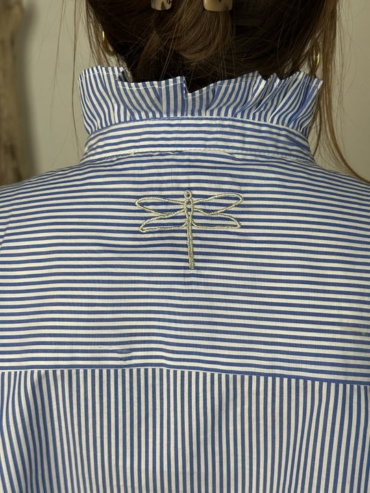 Gaspar 2601308 Himalaya stripe shirt blue
