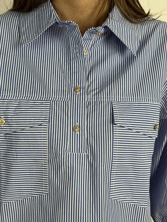 Gaspar 2601347 Oslo stripe shirt blue