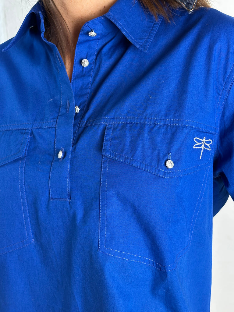 Gaspar 2601312 Oslo poplin shirt royal