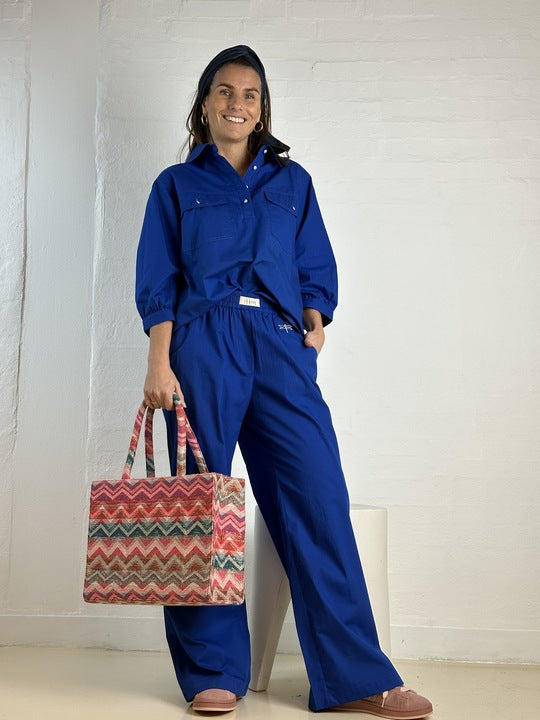 Gaspar 2601312 Oslo poplin shirt royal