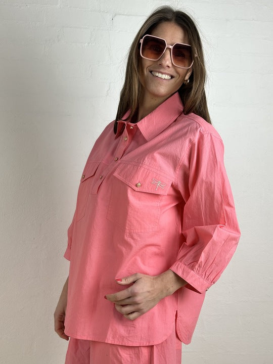 Gaspar 2601312 Oslo poplin shirt pink