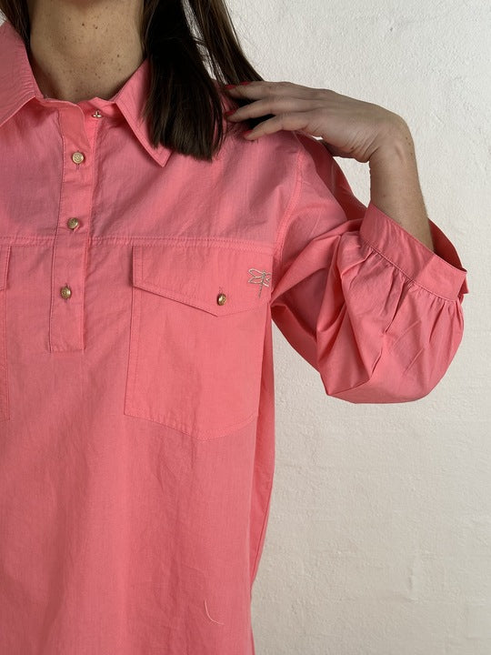 Gaspar 2601312 Oslo poplin shirt pink