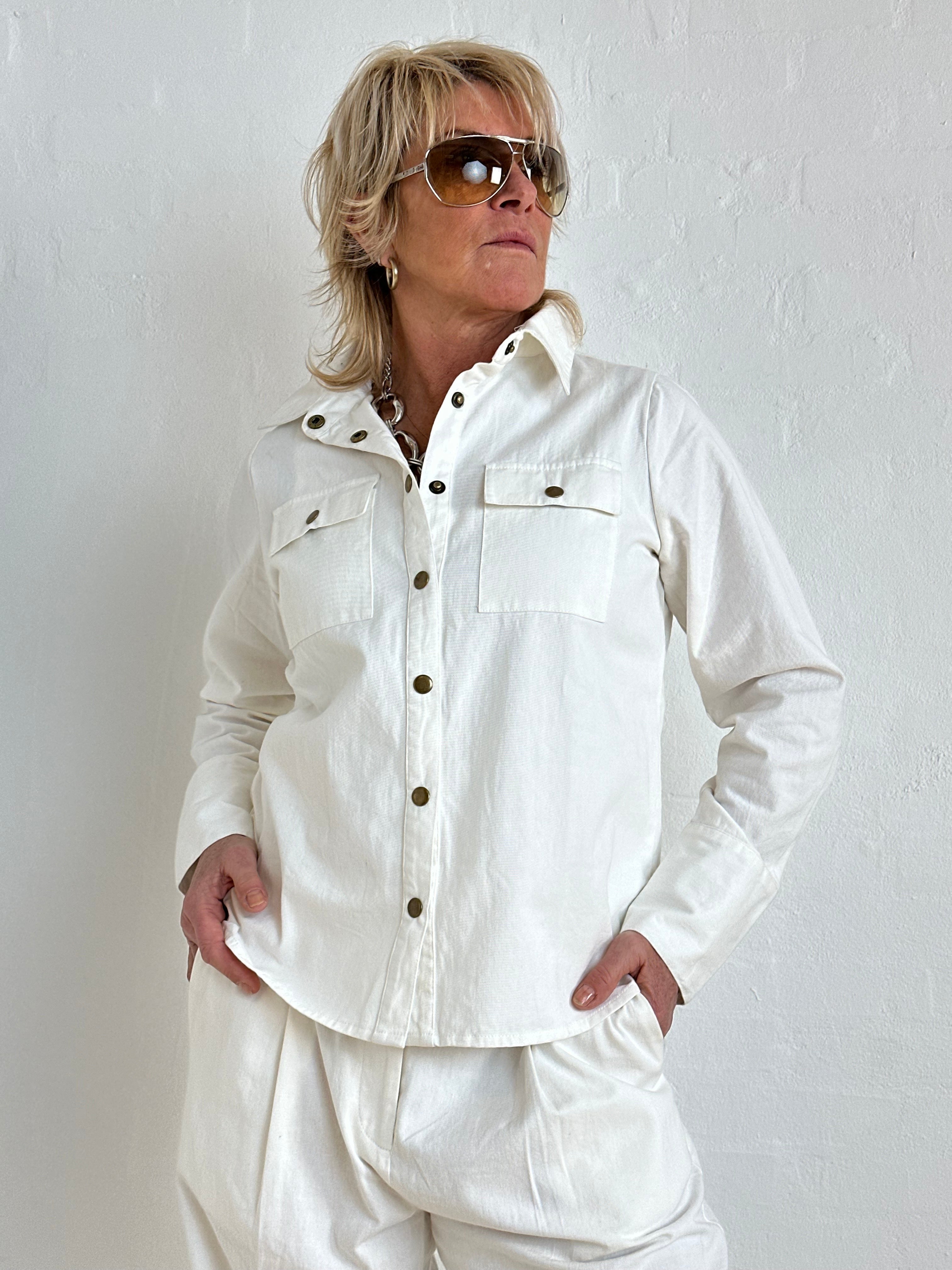 Gaspar 2601315 Lyon canvas shirt white