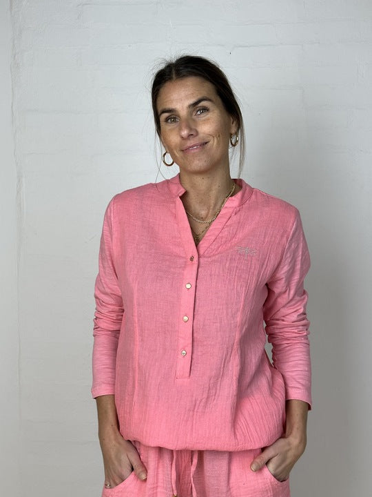 Gaspar 2601324 Palermo blouse coral