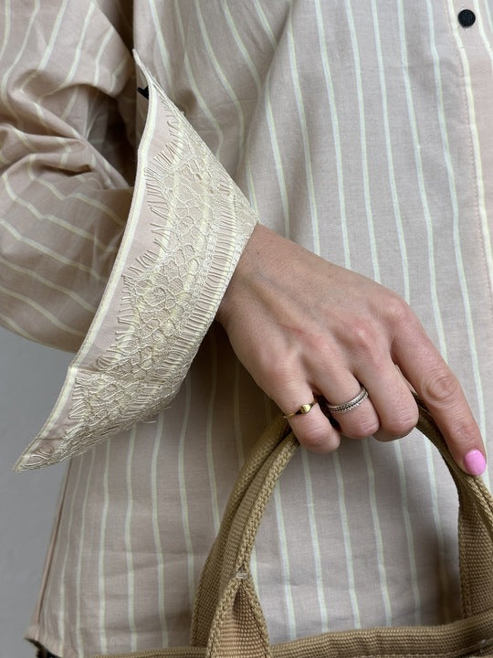 Gaspar 2610328 Skagen shirt stripe sand