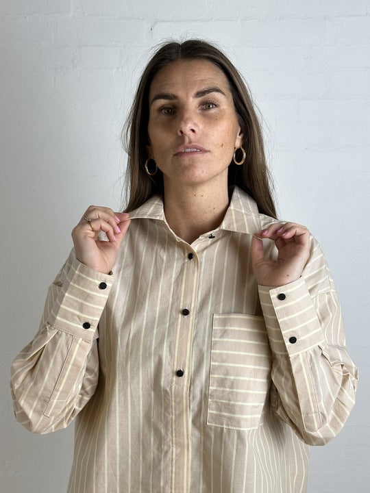 Gaspar 2610328 Skagen shirt stripe sand