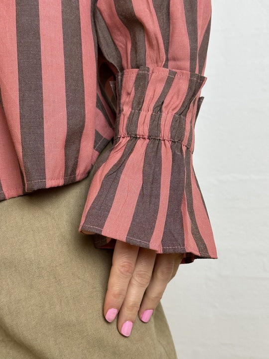 Gaspar 2601330 Himalaya stripe shirt coral