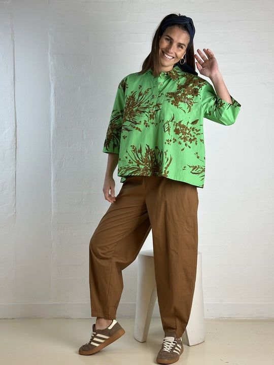 Gaspar 2601331 Porto blouse print green