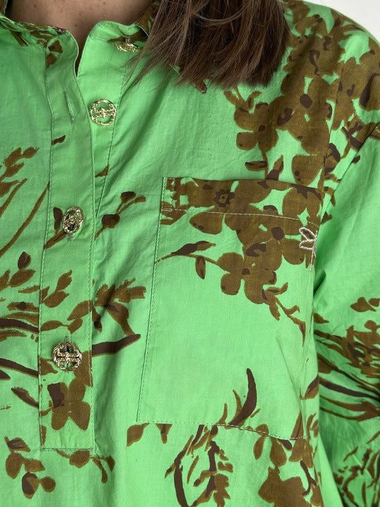 Gaspar 2601331 Porto blouse print green