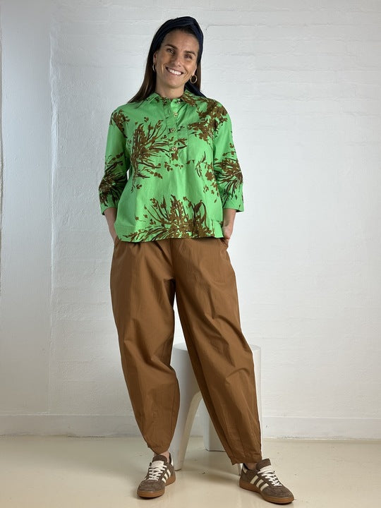 Gaspar 2601331 Porto blouse print green