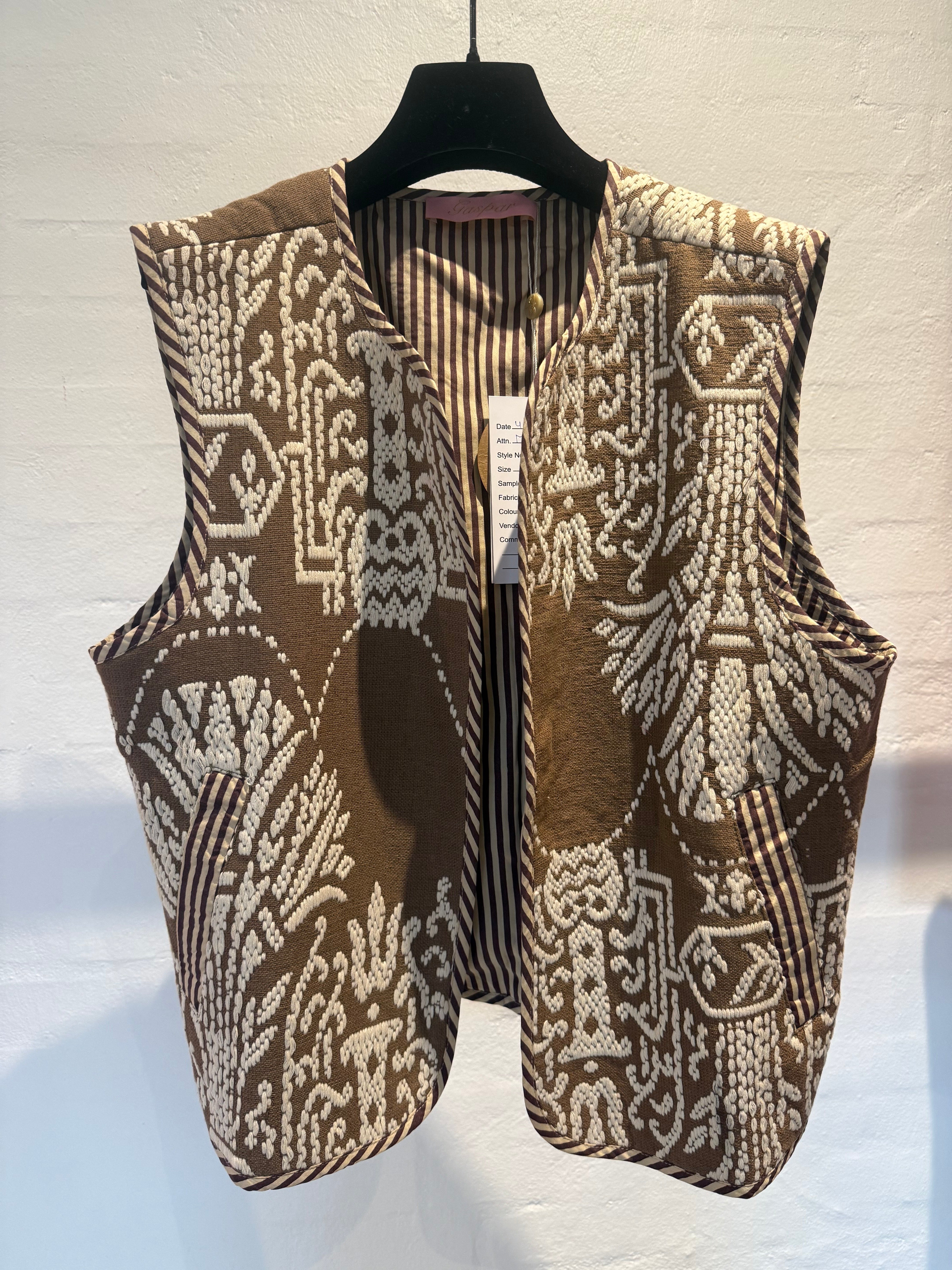 Gaspar 2601333 Marli waistcoat brown