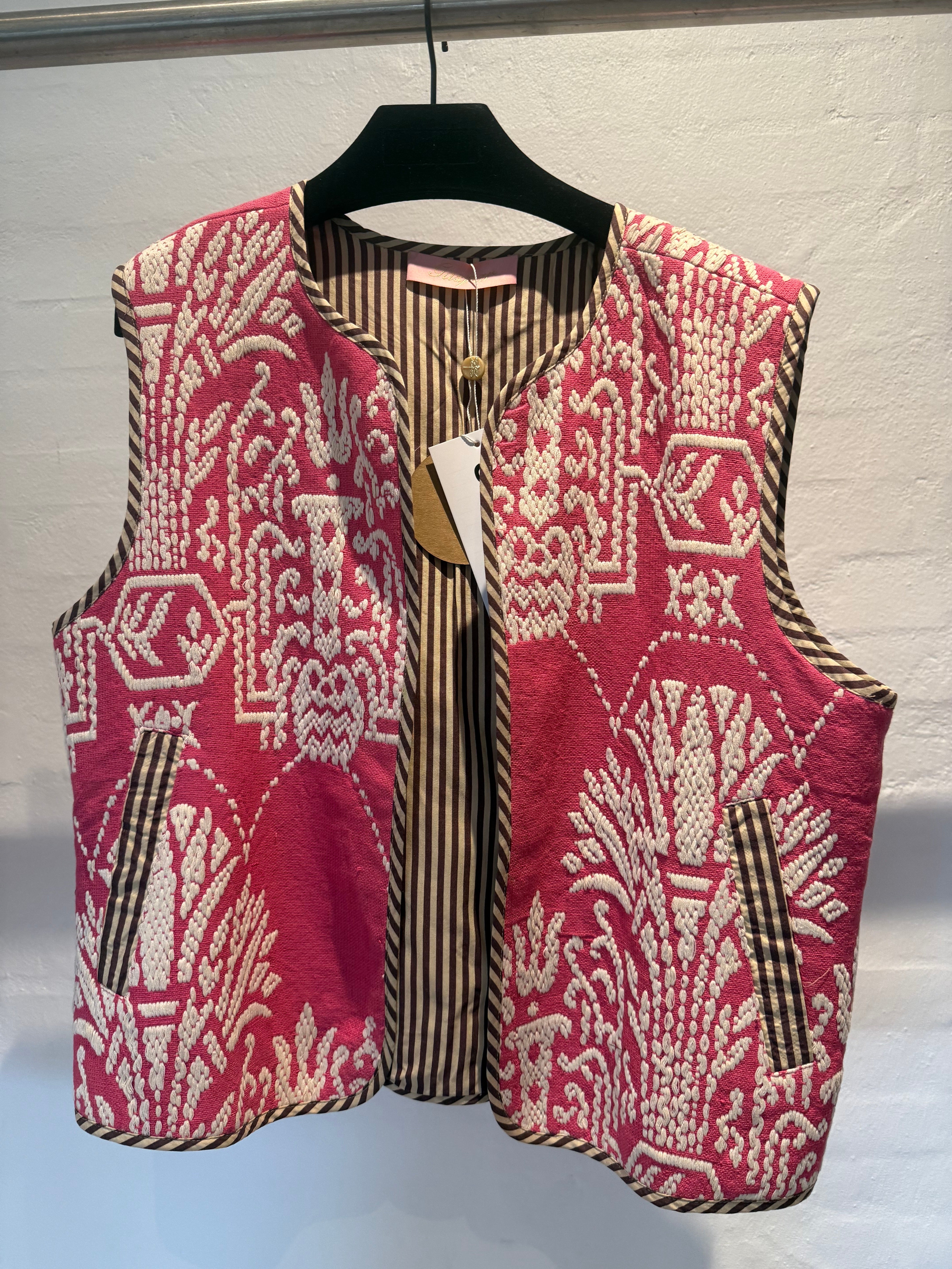 Gaspar 2601333 Marli waistcoat pink