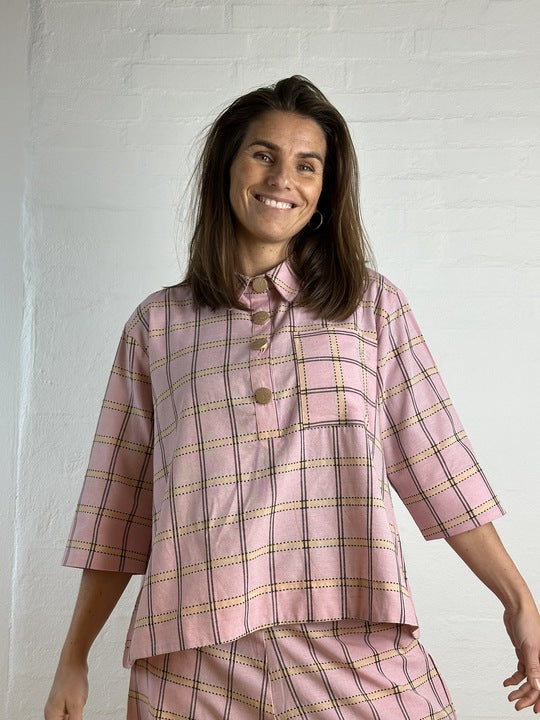 Gaspar 2601335 Porto blouse check