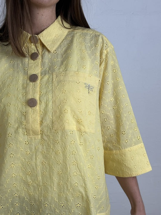 Gaspar 2601337 Porto broderi anglaise yellow