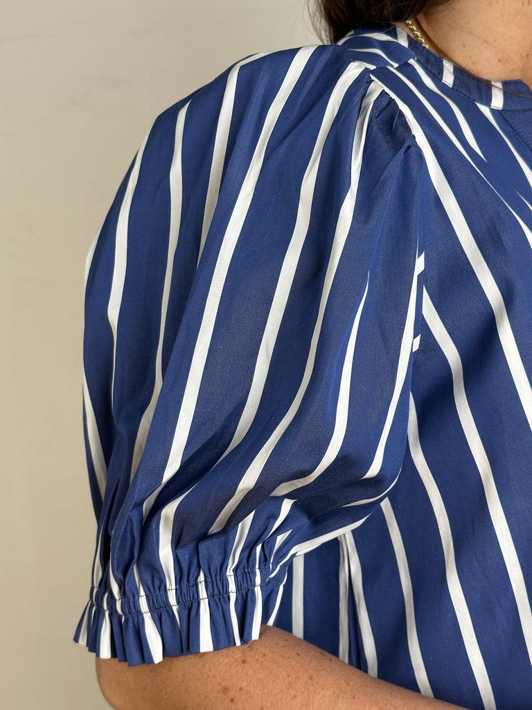 Gaspar 2601338 Tunø blouse stripe blue