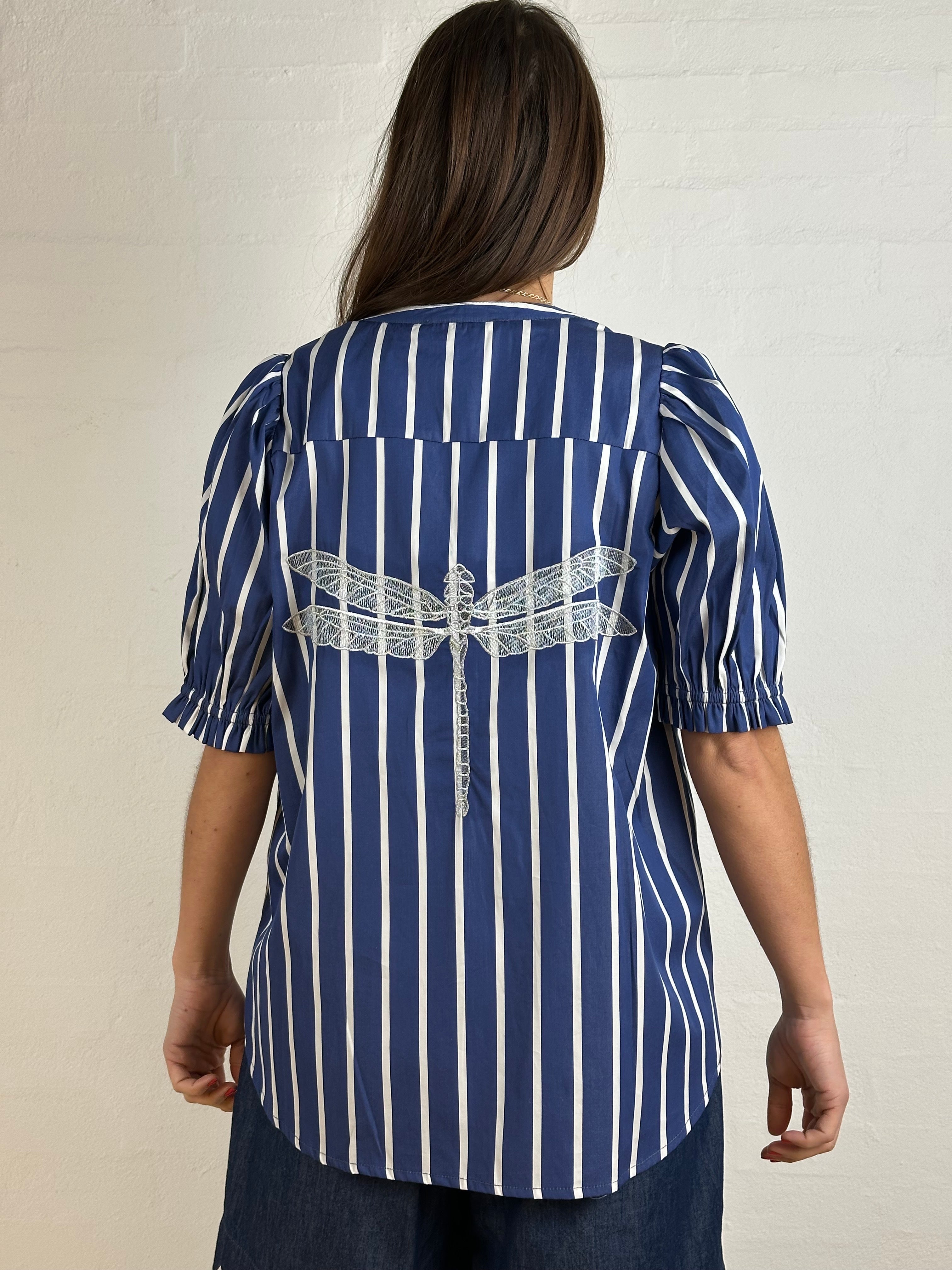 Gaspar 2601338 Tunø blouse stripe blue