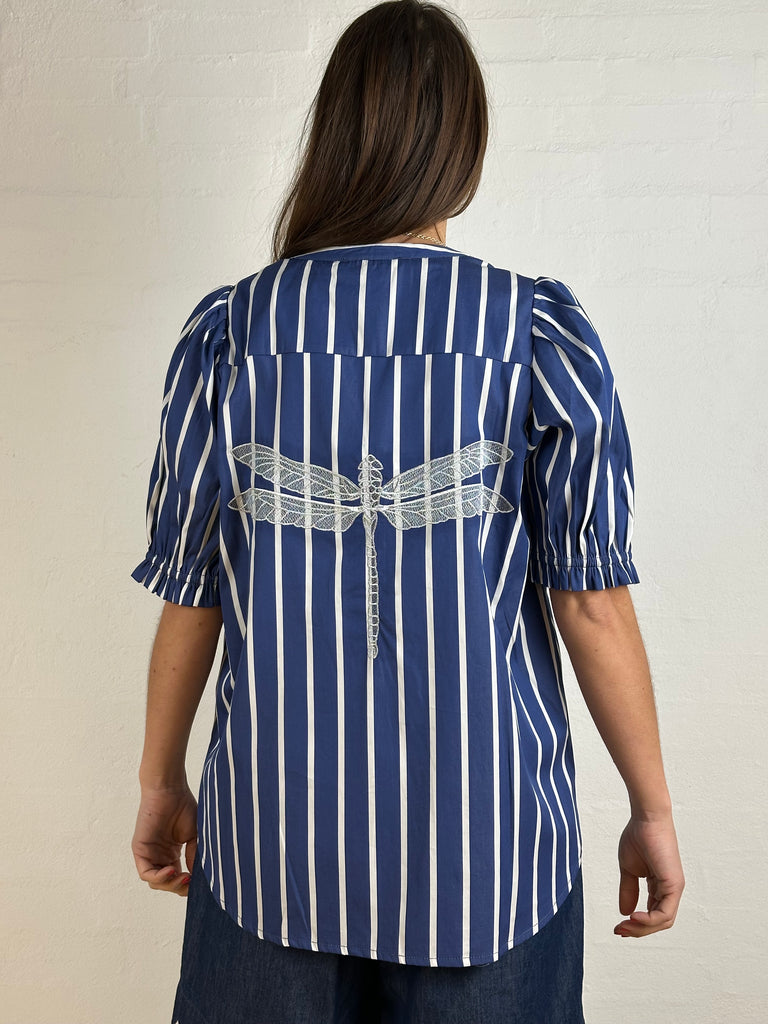 Gaspar 2601338 Tunø blouse stripe blue