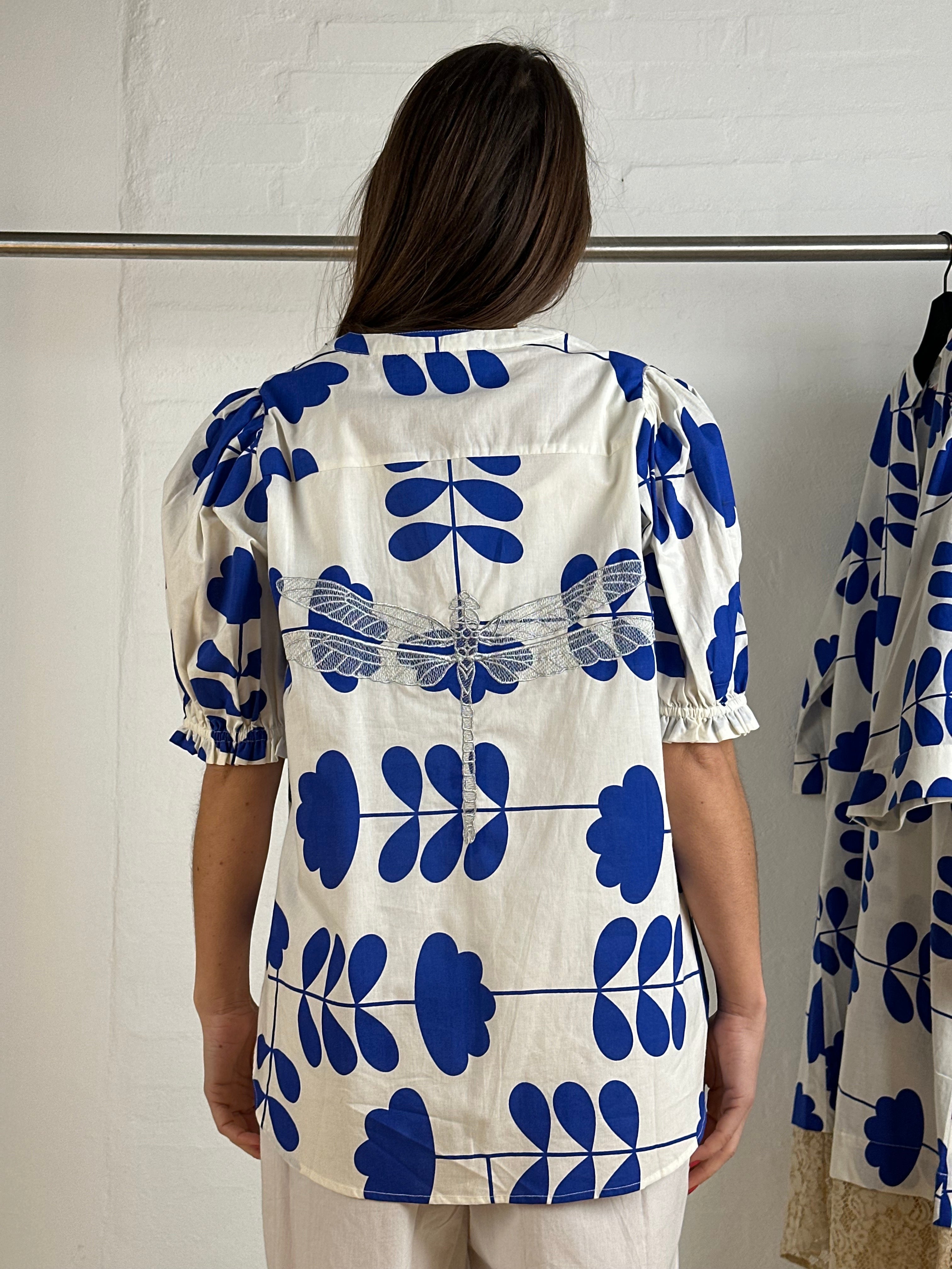 Gaspar 2601339 Tunø blouse print royal