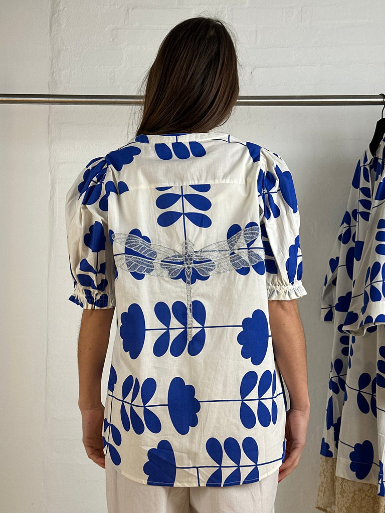 Gaspar 2601339 Tunø blouse print royal