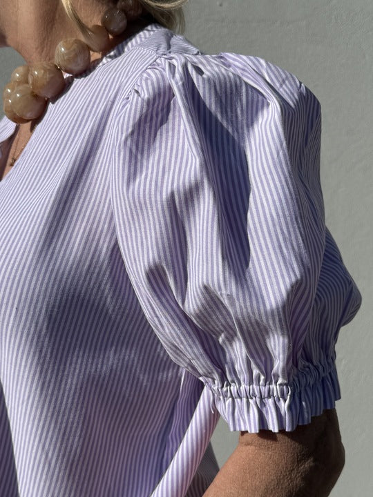 Gaspar 2601345 Tunø blouse stripe lavender