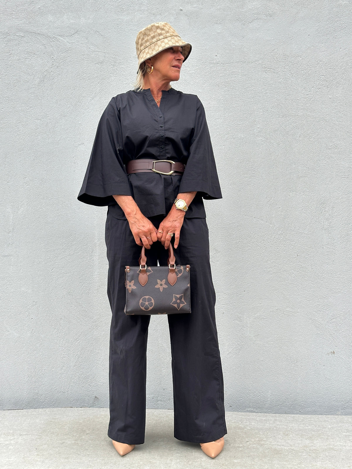 Gaspar 2510925 Honolulu poplin black