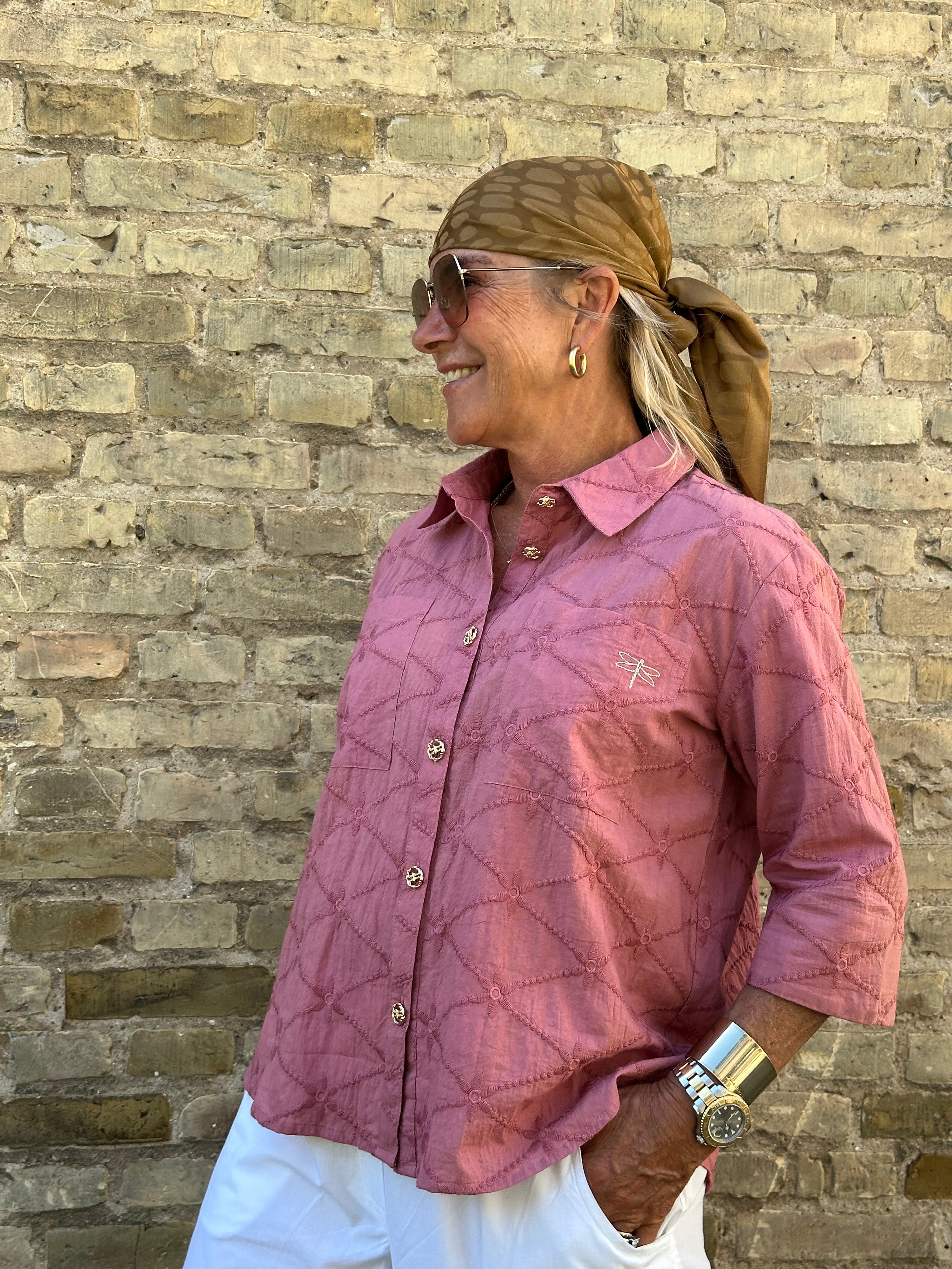 Gaspar 2601375 Vigo broderi anglaise rose