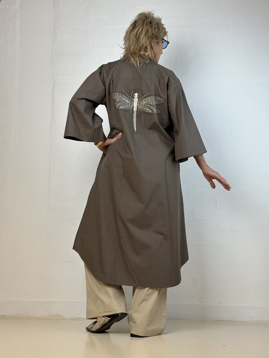 Gaspar 2601704 Mumbai poplin dress brown