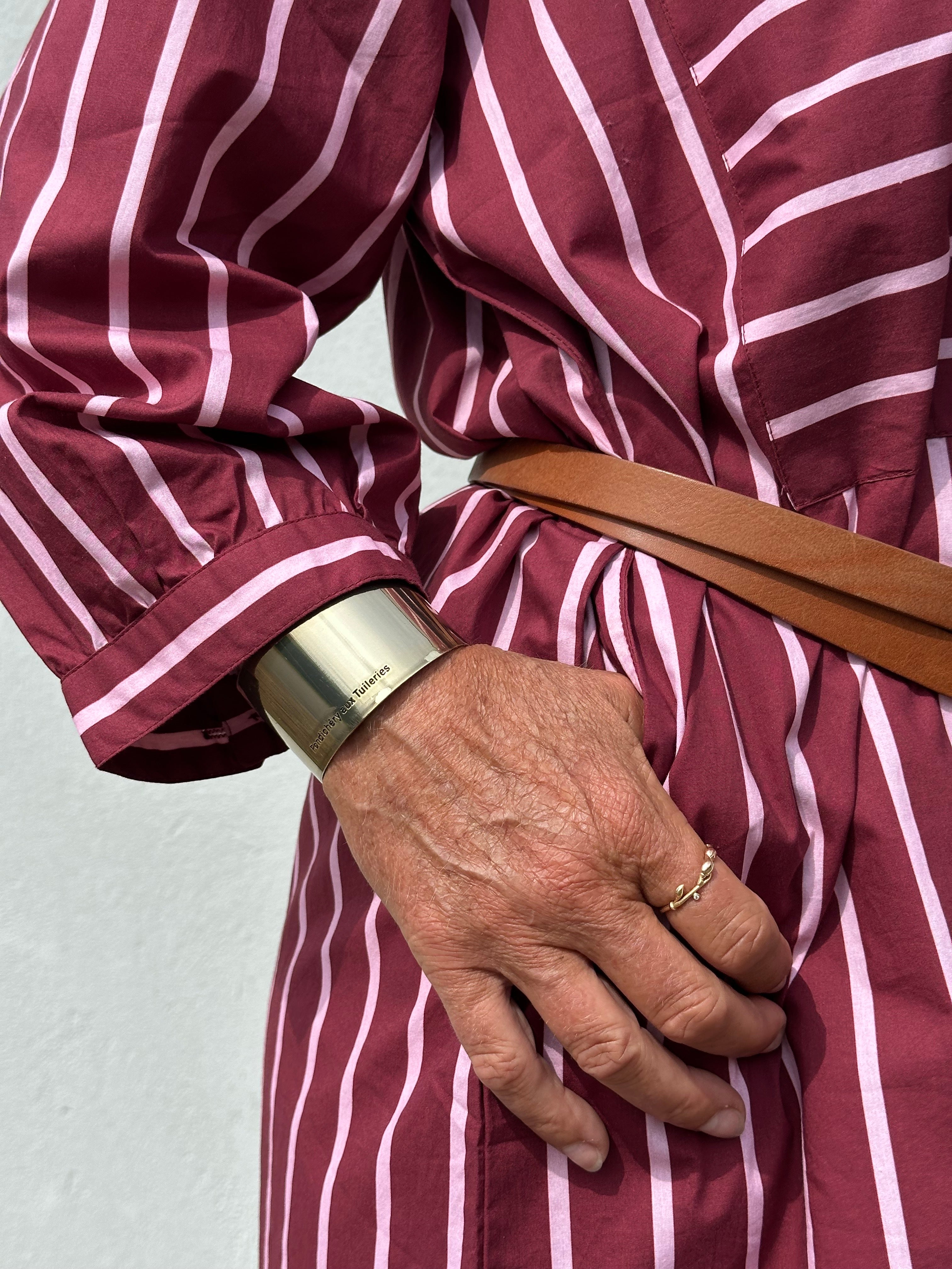 Gaspar 2601709 Malmø dress shirt stripe maroon