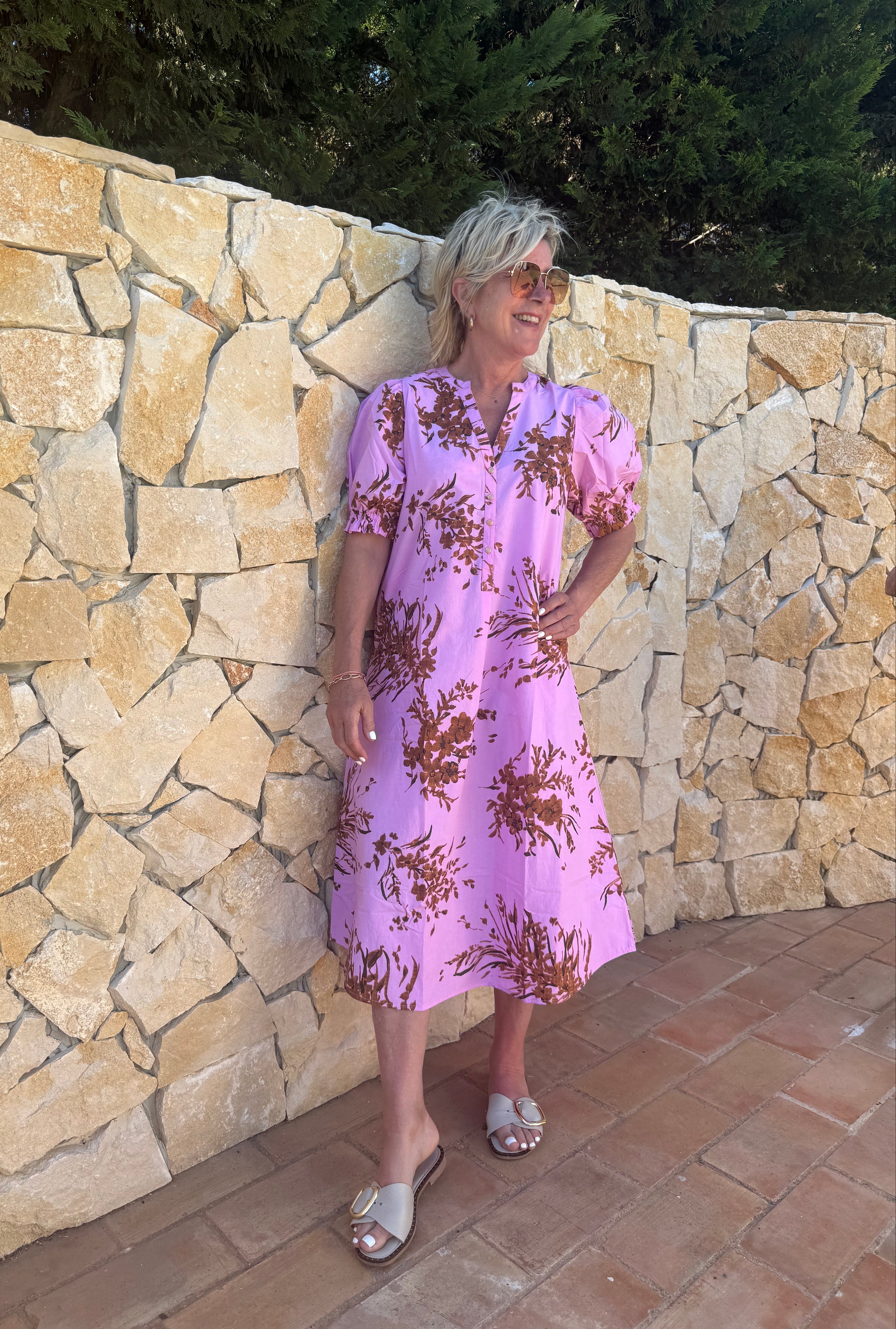 Gaspar 2601710 Tunø dress print pink