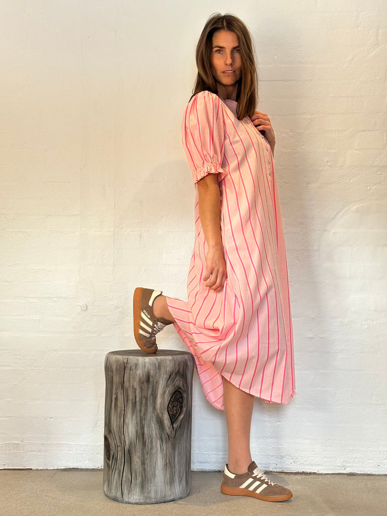 Gaspar 2601719 Tunø dress stripe rose
