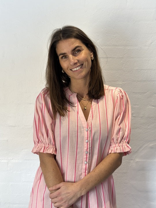 Gaspar 2601719 Tunø dress stripe rose