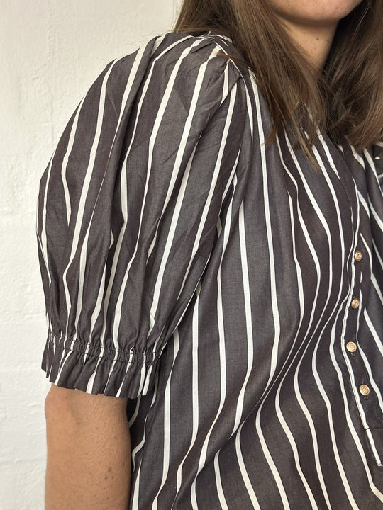 Gaspar 2601722 Tunø dress stripe brown