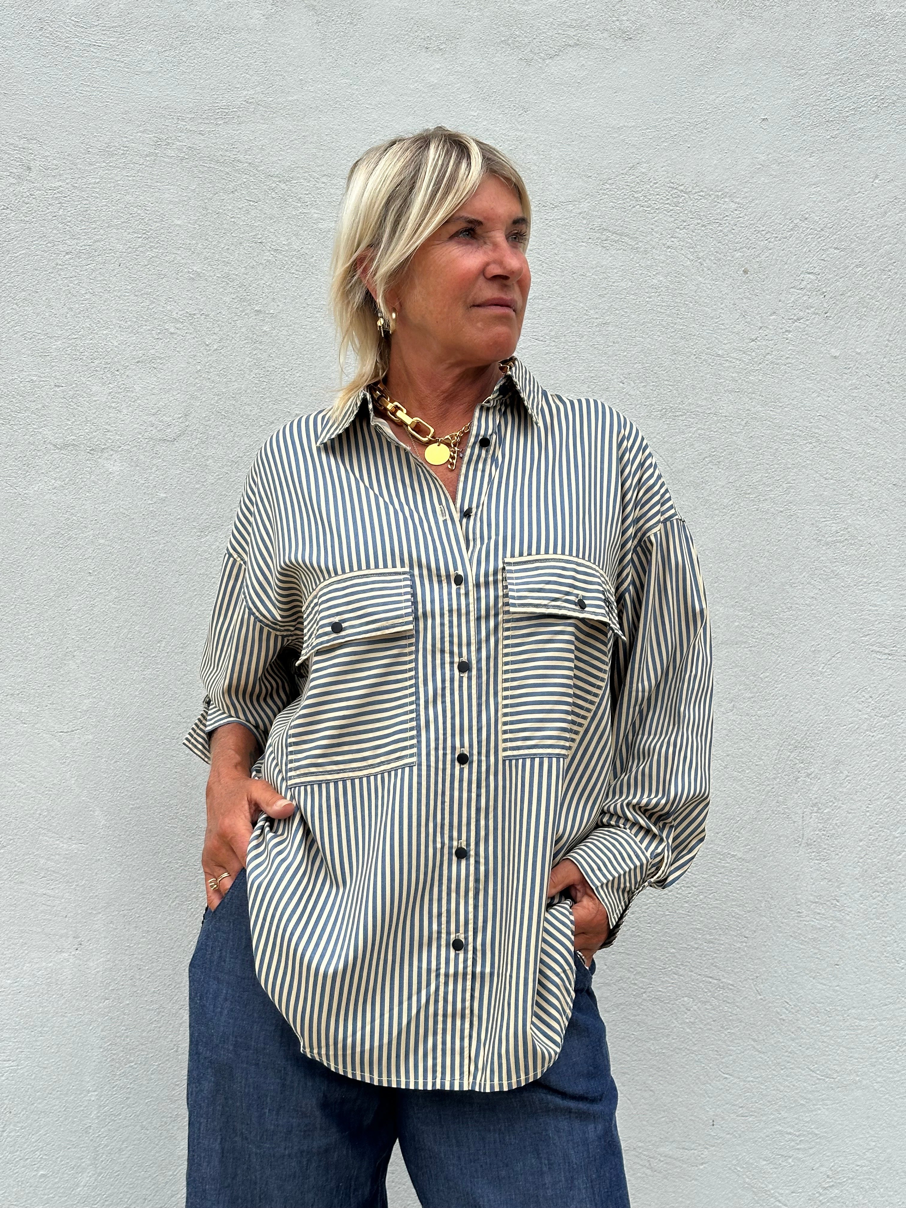 Gaspar 2601724 Sevilla shirt stripe blue