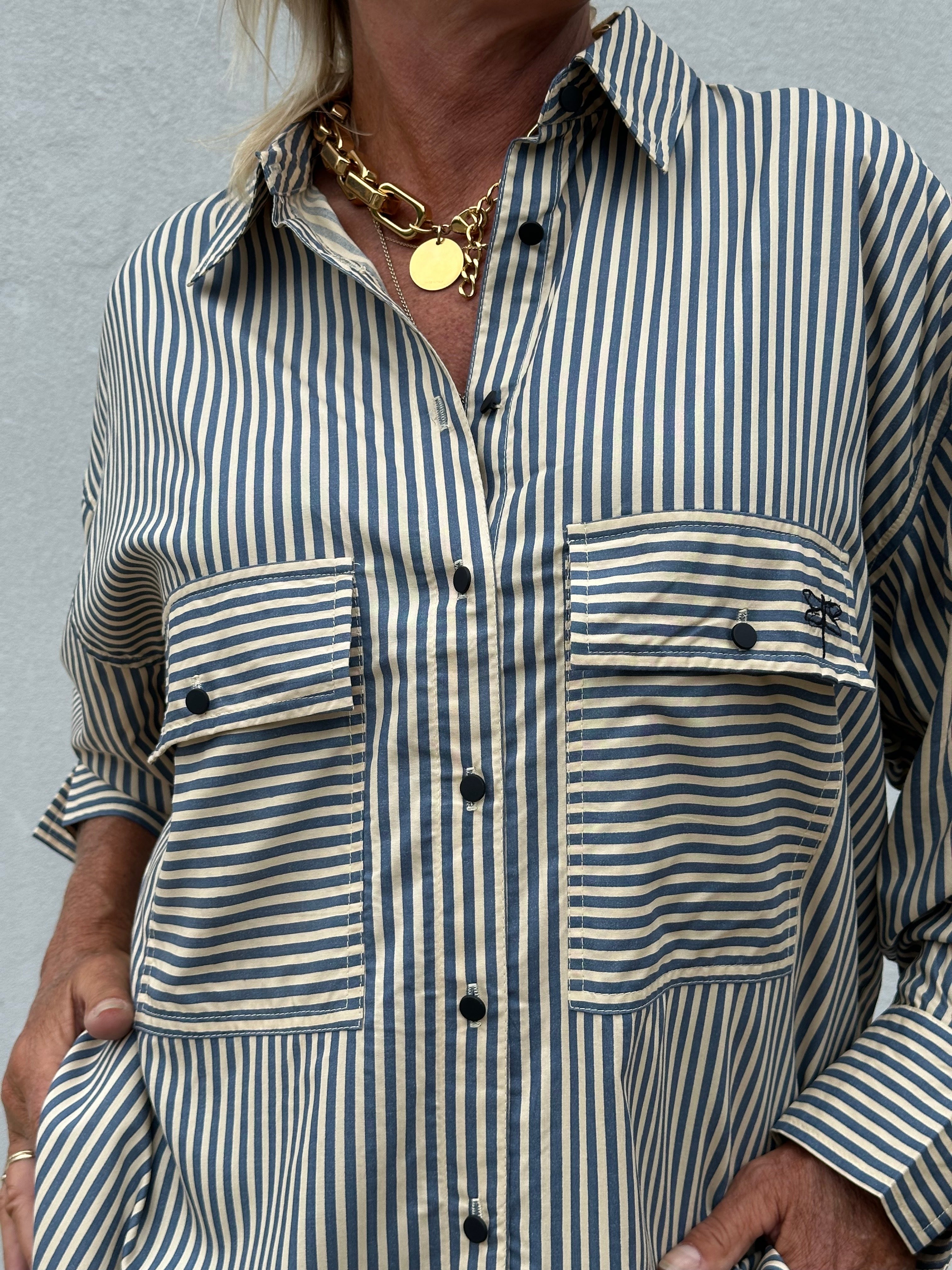 Gaspar 2601724 Sevilla shirt stripe blue