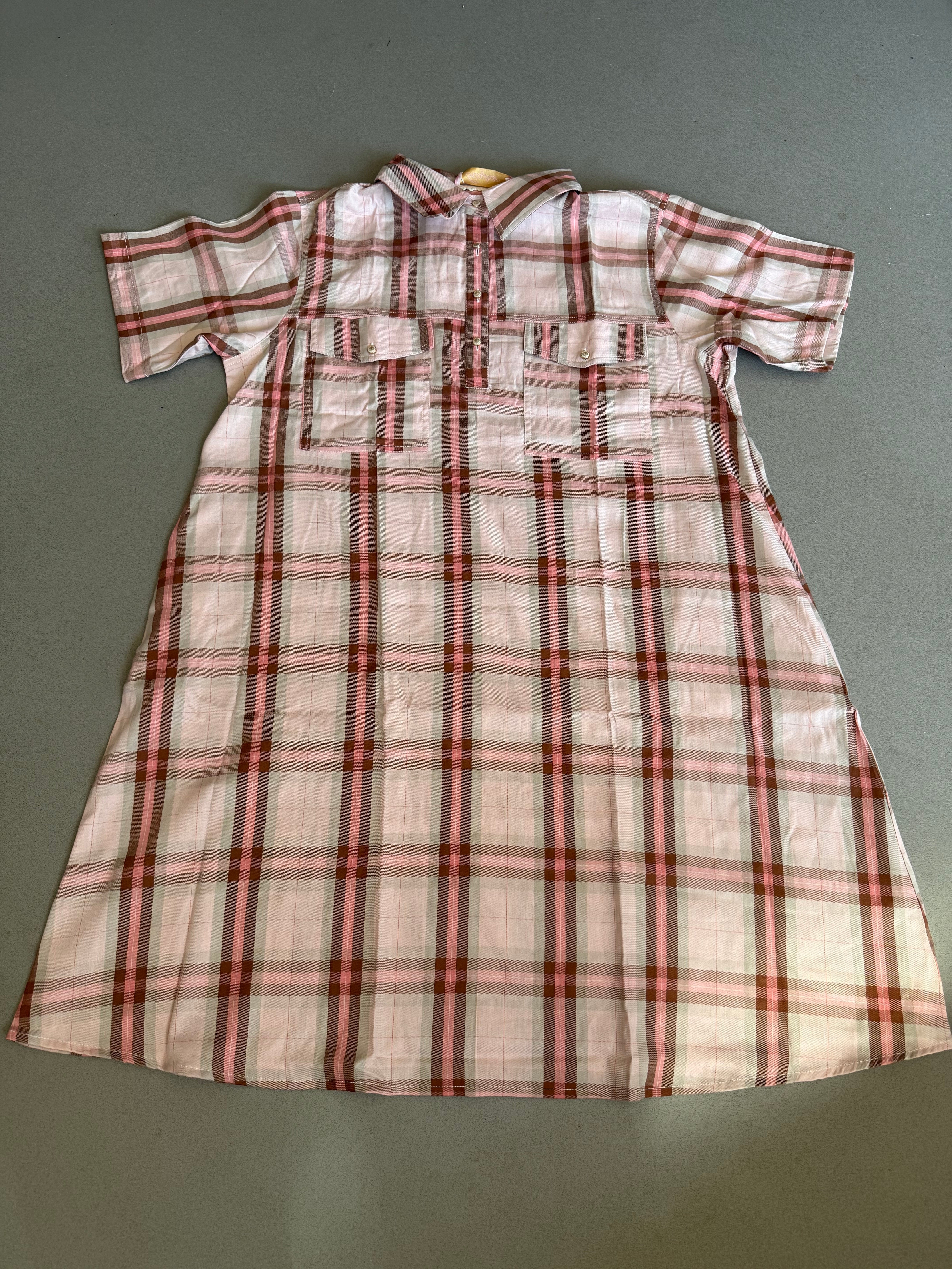Gaspar 2601731 Nice check dress rosa