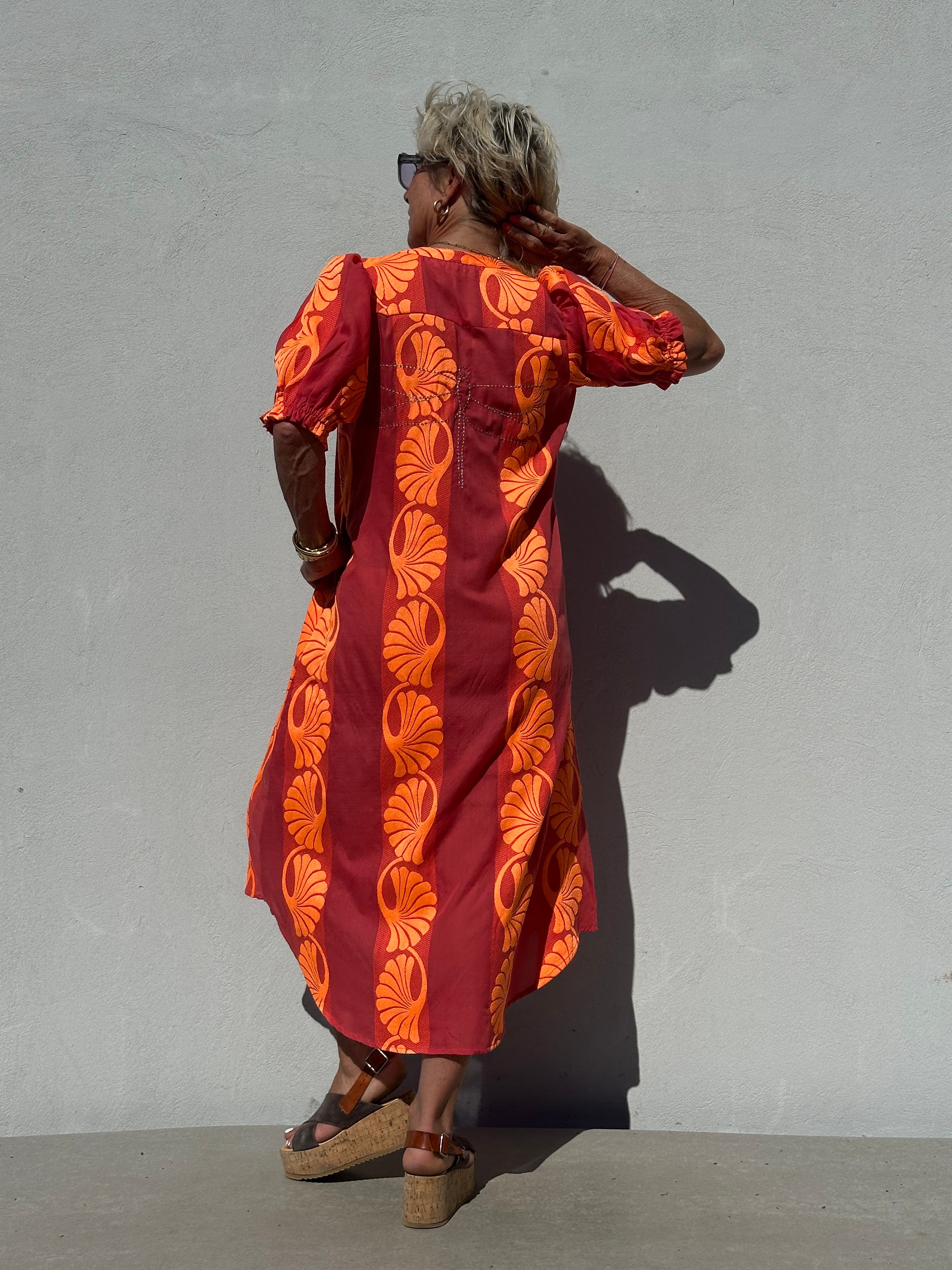 Gaspar 2601735 Tunø dress jacquard red